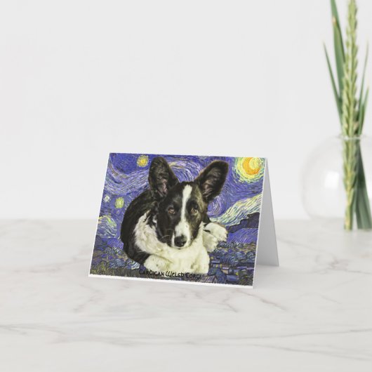 Wolljacken-WaliserCorgi Notecards Karte (Vorderseite)