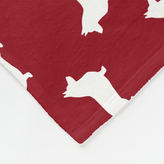 Wolljacken-Walisercorgi-Silhouette-Muster Fleecedecke (Ecke)