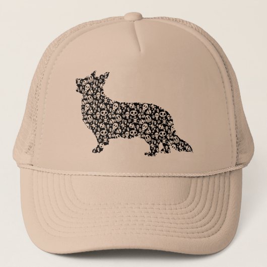 Wolljacken-WaliserCorgi Truckerkappe (Vorderseite)