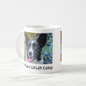 Wolljacken-WaliserCorgi Van Gogh Irises Tasse (Vorderseite Links)