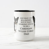 Wolljacken-Walisercorgi-Vater-Tasse Zweifarbige Tasse (Mittel)