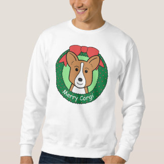 Wolljacken-Walisercorgi-Weihnachten Sweatshirt