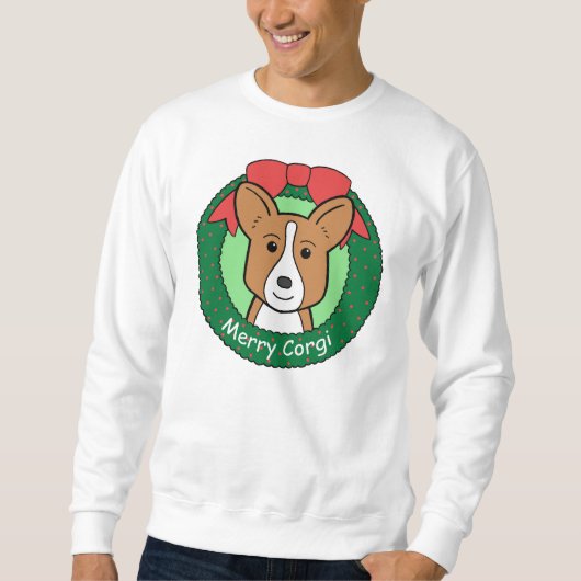 Wolljacken-Walisercorgi-Weihnachten Sweatshirt (Vorderseite)