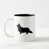 Wolljacken-WaliserCorgi Zweifarbige Tasse (Links)