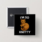 Wollkatze, ich bin so knett button (Vorne & Hinten)