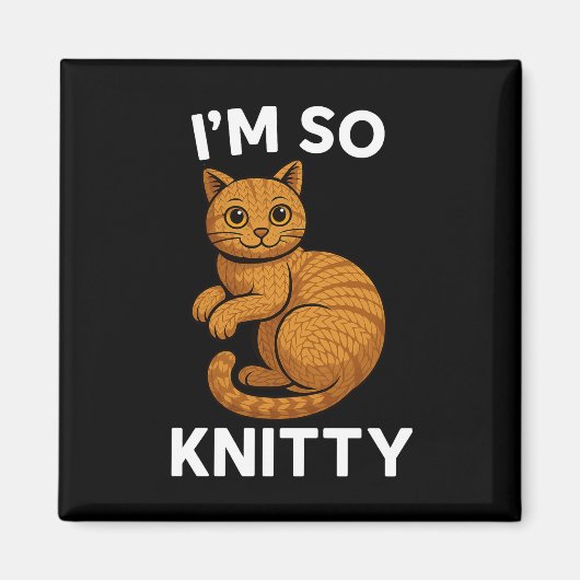 Wollkatze, ich bin so knett magnet (Vorne)