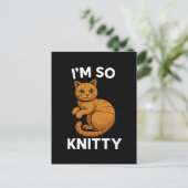 Wollkatze, ich bin so knett postkarte (Stehend Vorderseite)