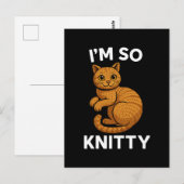 Wollkatze, ich bin so knett postkarte (Vorne/Hinten)
