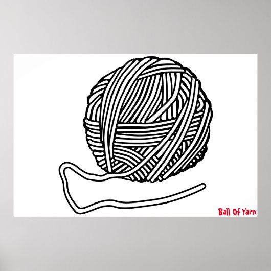 Wollknäuel Poster (Vorne)