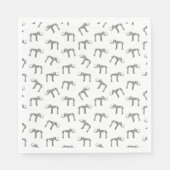 Wollmammut Print CUSTOM HINTERGRUNDFARBE Serviette (Vorderseite)