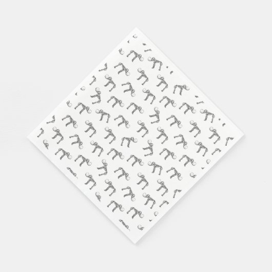 Wollmammut Print CUSTOM HINTERGRUNDFARBE Serviette (Ecke)