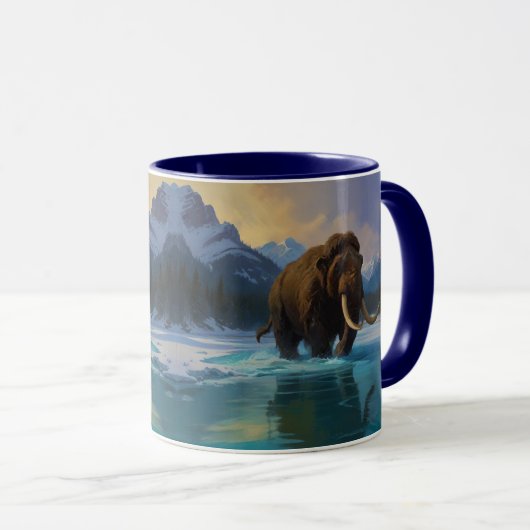 Wollmammut und Rocky Mountains Tasse (VorderseiteRechts)