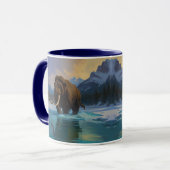 Wollmammut und Rocky Mountains Tasse (Vorderseite Links)
