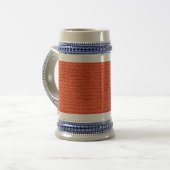 Wollmuster Bierglas (Vorderseite Links)