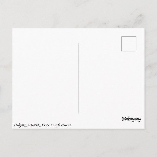 Wollongong-Küste Postkarte (Rückseite)