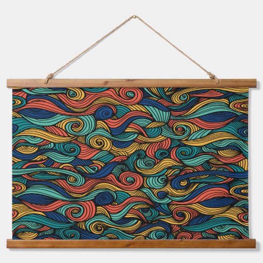 Wollpaisley Wandteppich Mit Holzrahmen (Vorne)