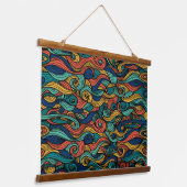 Wollpaisley Wandteppich Mit Holzrahmen (Gewinkelt)