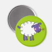 Wollschaf Magnet (Vorderseite/Rückseite)