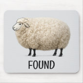 Wollschaf mit gefundenem Text Mousepad (Vorne)