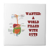 Wollte eine Welt, die mit Eingeweiden gefüllt Fliese (Vorderseite)