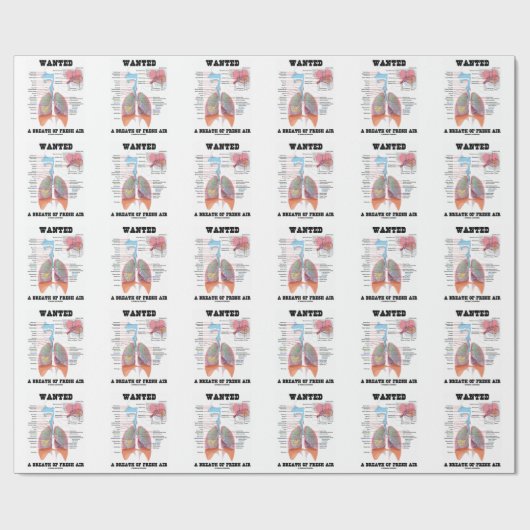 Wollte einen Atem von Frischluft (Atmungssystem) Geschenkpapier (Flach)