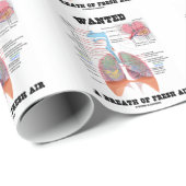 Wollte einen Atem von Frischluft (Atmungssystem) Geschenkpapier (Rolleneckpunkt)