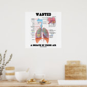 Wollte einen Atemzug mit frischer Luft (Atemsystem Poster (Küche)