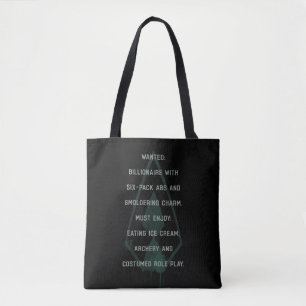 Wollte grüne Pfeil-Parodie des Pfeil- Posten Tasche