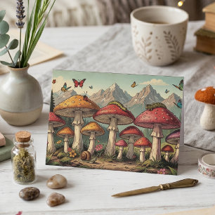 Wollte nur Hallo sagen! Whimsical Mushrooms Karte
