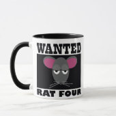 "Wollte RATTE VIER" Scheunen-Jagd-Tasse Tasse (Links)