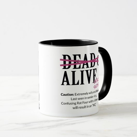 "Wollte RATTE VIER" Scheunen-Jagd-Tasse Tasse (VorderseiteRechts)