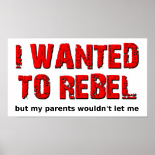 Wollte Rebell Lustiges Poster