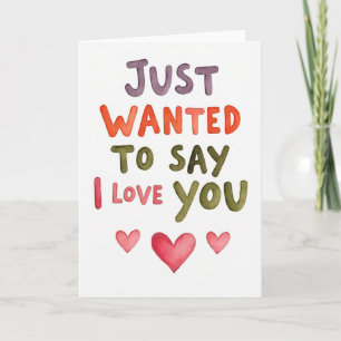 Wollte sagen, ich liebe dich Karte