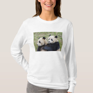 Wolong Reserve, China, Riesenpanda-Umarmung T-Shirt