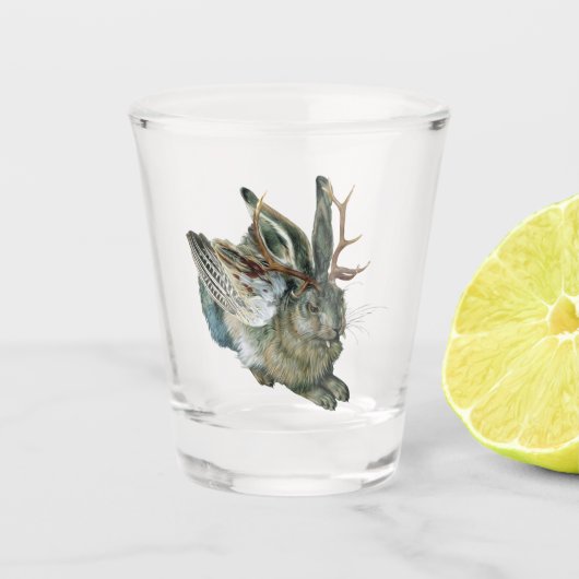 Wolpertinger Schnapsglas (Vorderseite)
