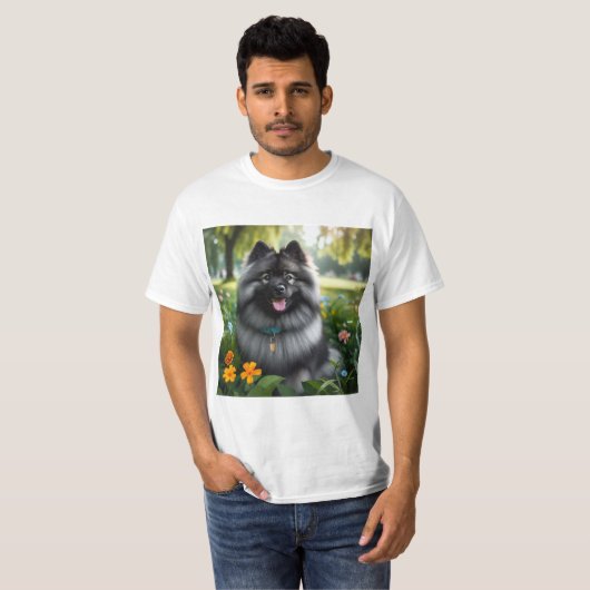 Wolspitz Keeshond T-Shirt (Vorne ganz)