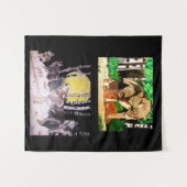 WOLVEN SIND SCHÖNE COLLAGE-Tapestry Wandteppich (Vorderseite (Horizontal))