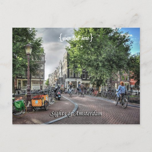 Wolvenstraat Singel Bridge, Sehenswürdigkeiten von Postkarte (Vorderseite)