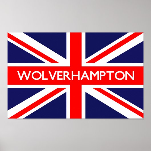 Wolverhampton UK Flag Poster (Vorne)