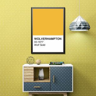 Wolverhampton Wolf Gold - Vollbreite Poster