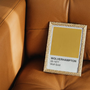 Wolverhampton Wolf Gold - weiße Grenze Poster