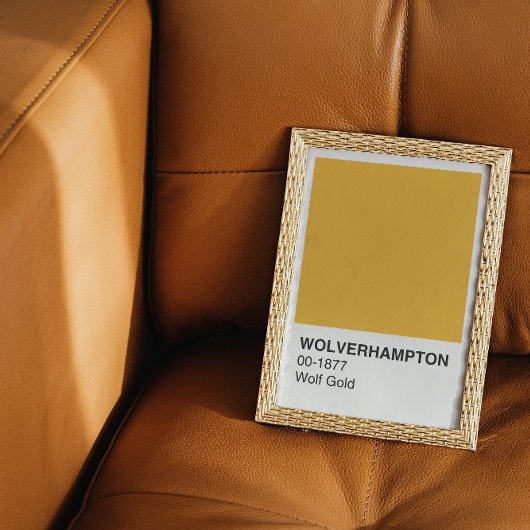 Wolverhampton Wolf Gold - weiße Grenze Poster