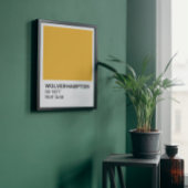 Wolverhampton Wolf Gold - weiße Grenze Poster