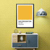 Wolverhampton Wolf Gold - weiße Grenze Poster