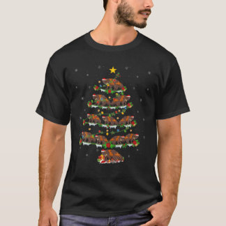 Wolverine Animal Lover Lighting Wolverine Christma T-Shirt