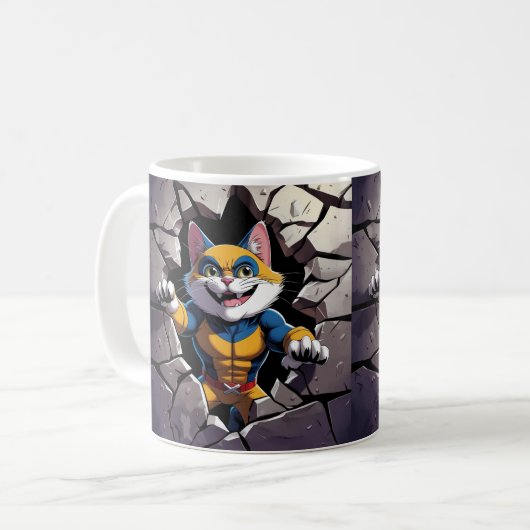 Wolverine-Cat-Tasse Kaffeetasse (Vorderseite Links)