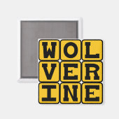 Wolverine, Ferocious Mammal Magnet (Vorderseite/Rückseite)