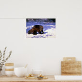 Wolverine im Schnee Poster (Küche)