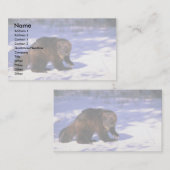 Wolverine im Schnee Visitenkarte (Vorne/Hinten)