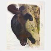 Wolverine oder Wolverene (Gulo gulo) von Audubon Fleecedecke (Vorderseite)